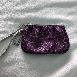 Purple Coach Wristlet